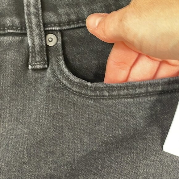 Banana Republic NWT Jeans High Rise Straight Faded Black Denim Size 30 - Picture 6 of 12